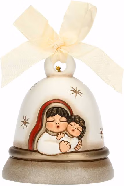 Campanella Special Edition 2023 THUN bianca con Maria e Gesù Bambino in ceramica