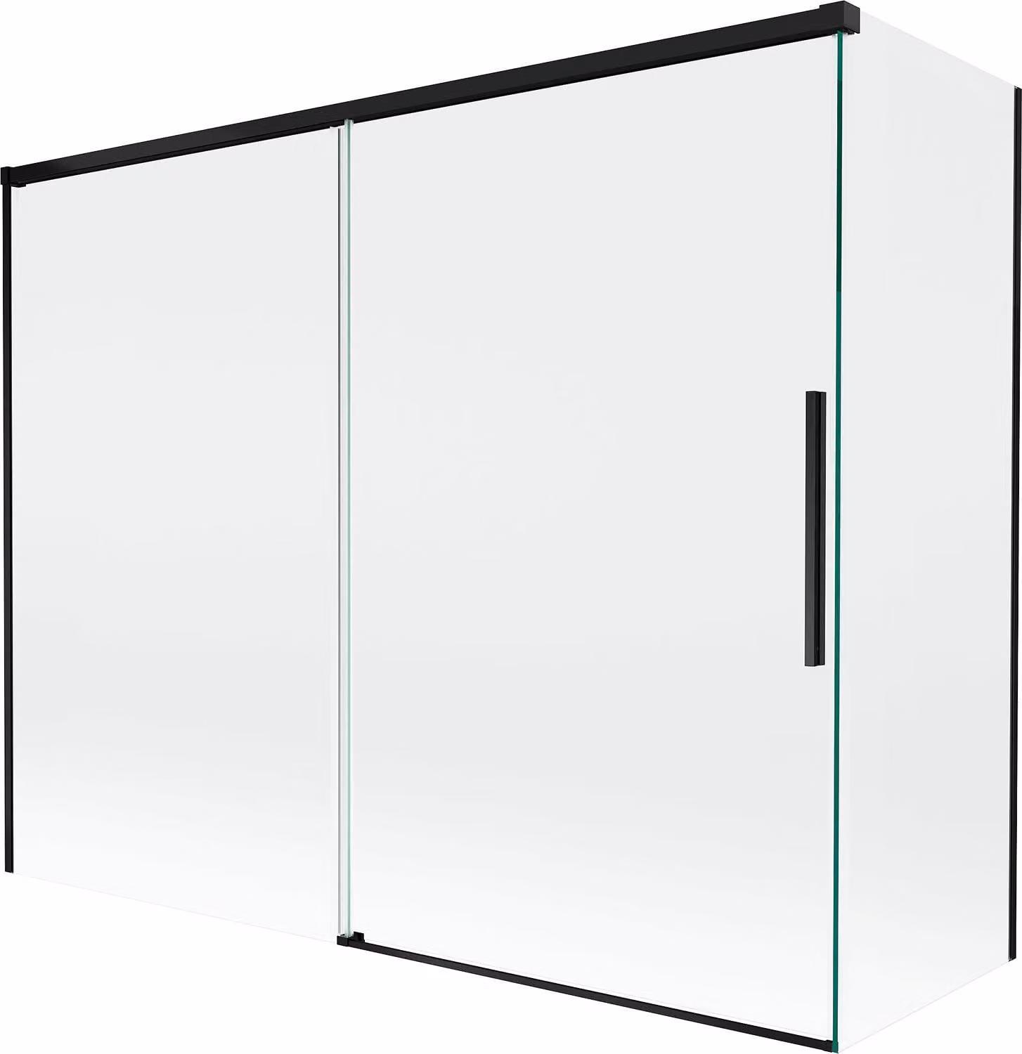 Mexen Rox paratia per vasca da bagno scorrevole a 2 ante 190 + 90 x 150 cm, trasparente, nero - 8C9-190-090-70-00