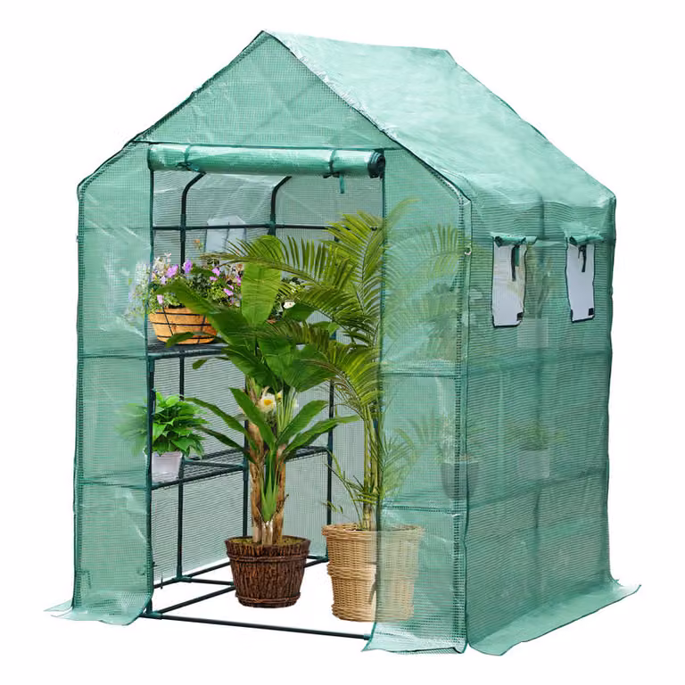 Jopassy serra in foglio Serra per pomodori Serra riutilizzabile, verde, 143x143x195 cm