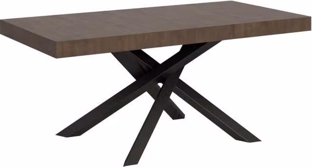 Tavolo allungabile Itamoby Volantis con telaio antracite e piano noce L/P/H: 180/440 x 90 x 77 cm – 1