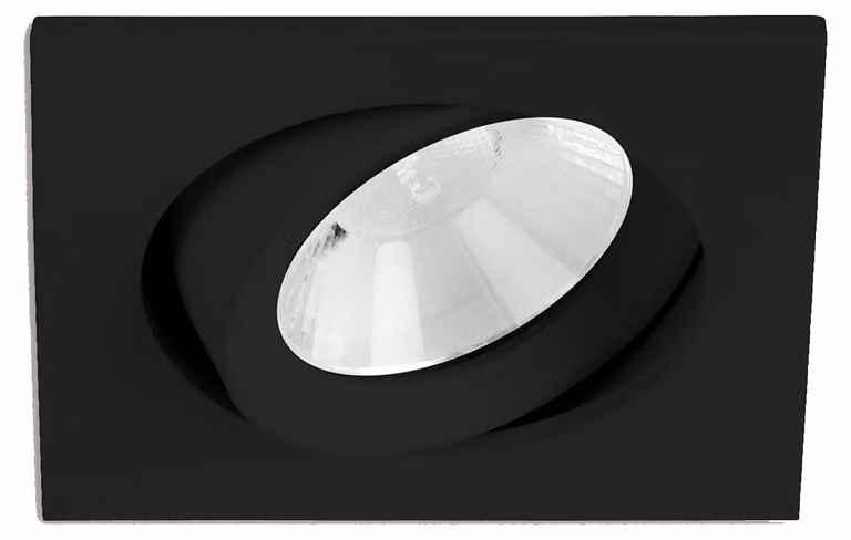 Faretti LED LedsC4, modello regolabile, colore nero. Illuminazione efficiente e versatile per interni ed esterni, con temperatura di colore regolabile da 2700K a 4000K, potenza da 5W a 40W. Alta qualità e facile installazione