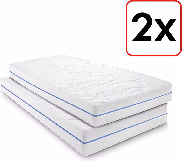 Materasso ergonomico matrimoniale 80x200 cm a 7 zone Supportho Premium, altezza 18 cm, livello di rigidità H2/H3 Twin