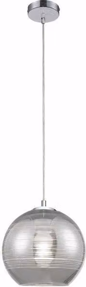 Lampada a sospensione Jaron cromata 1xE27x40W in vetro, dimensioni: 130x30x30 cm, IP20 Reality