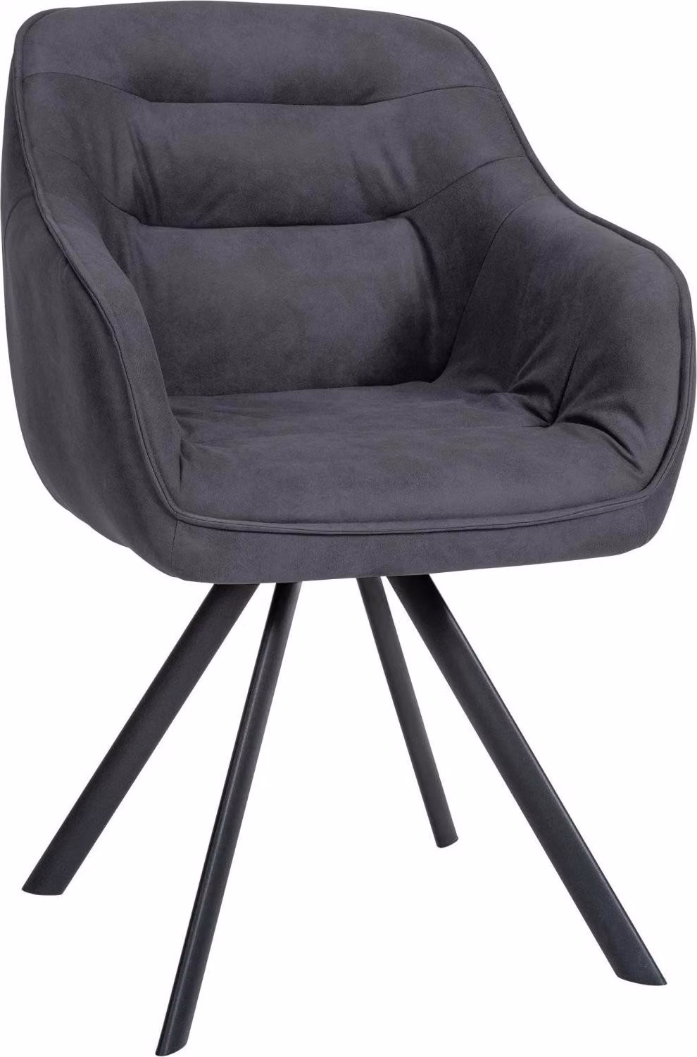Sedia da pranzo elegante - Sedia da cucina - Comfort ergonomico e facilità di manutenzione - Design amichevole | Colore: Nero | Materiale: Tessuto vintage