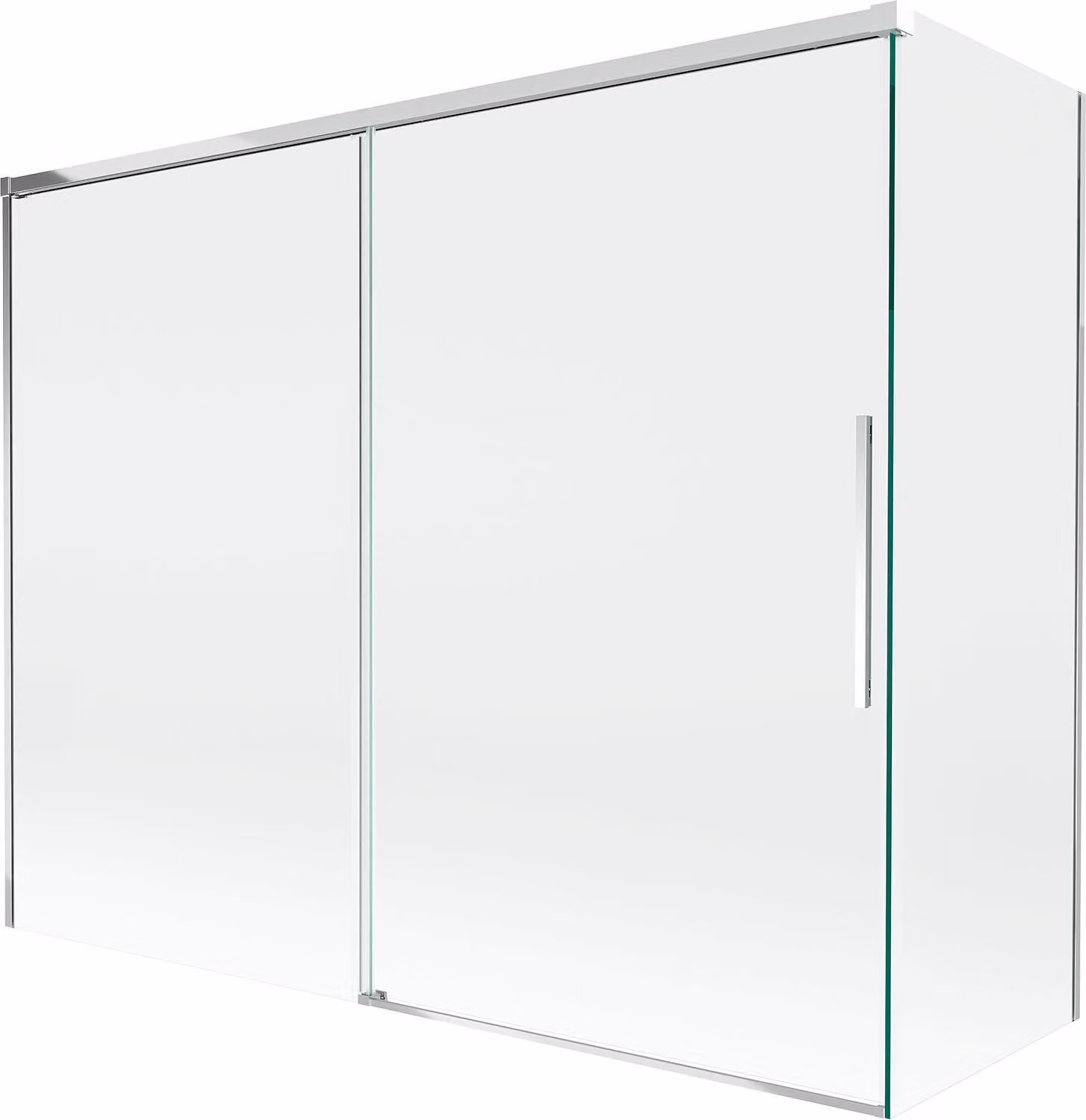 Mexen Rox paravento doccia a 2 ante scorrevoli 190 + 80 x 150 cm, trasparente, cromo - 8C9-190-080-01-00