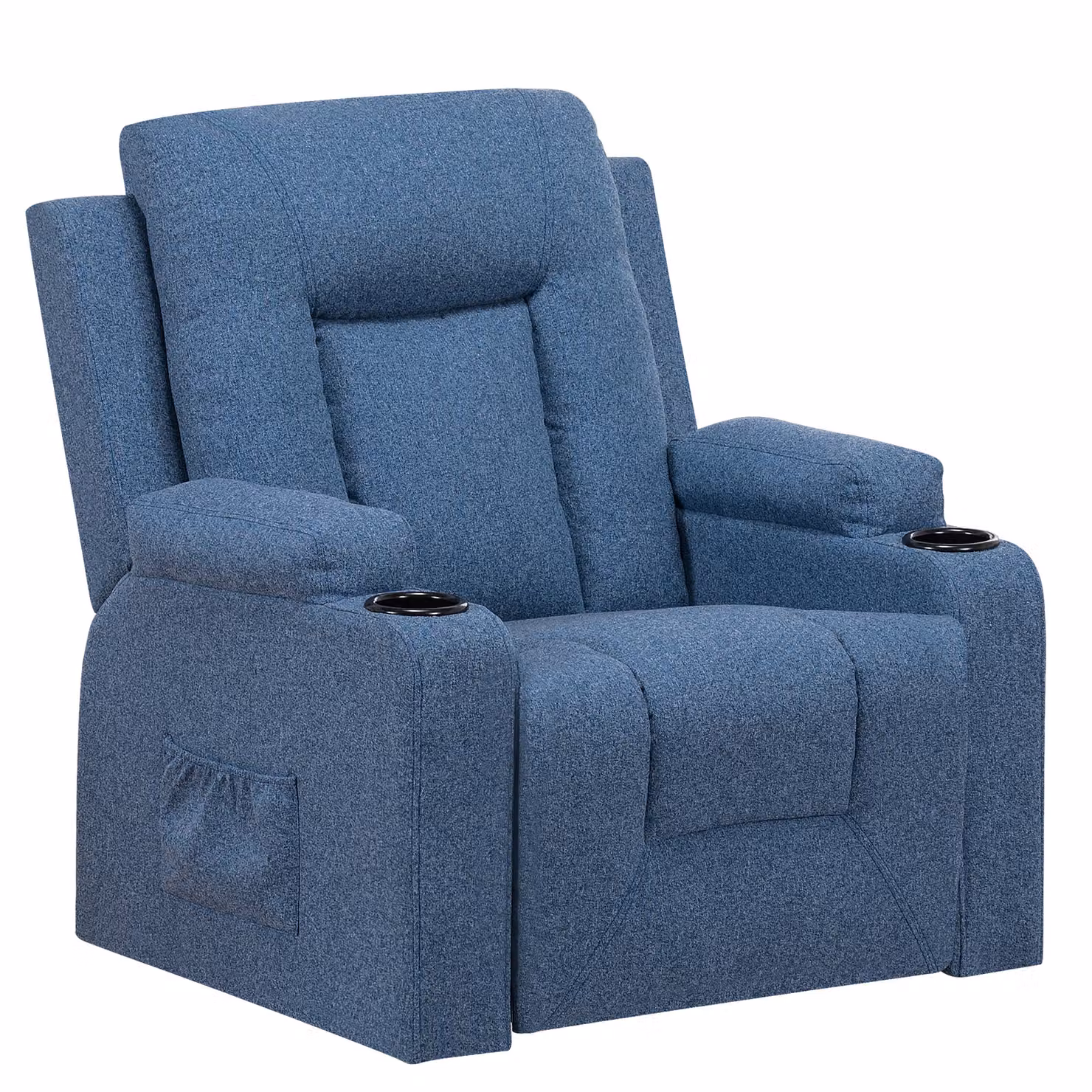COMHOMA poltrona reclinabile Poltrona TV in tessuto con funzione reclinabile Poltrona TV regolabile, Poltrona reclinabile, tessuto blu