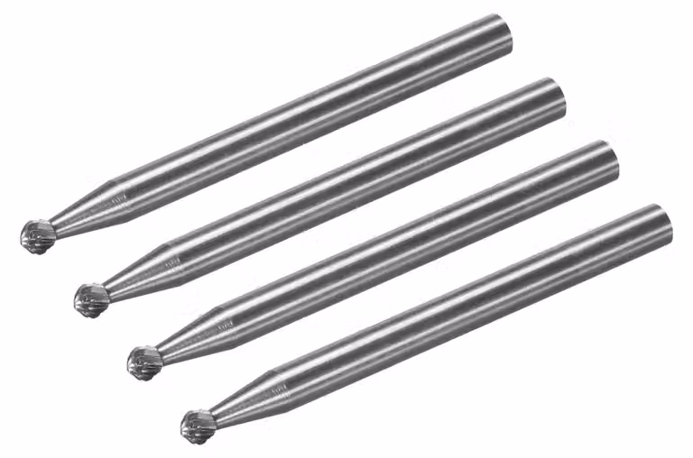 Fresa a disco in carburo di tungsteno, 2 mm, confezione da 4 pezzi, attacco da 1/8 di pollice