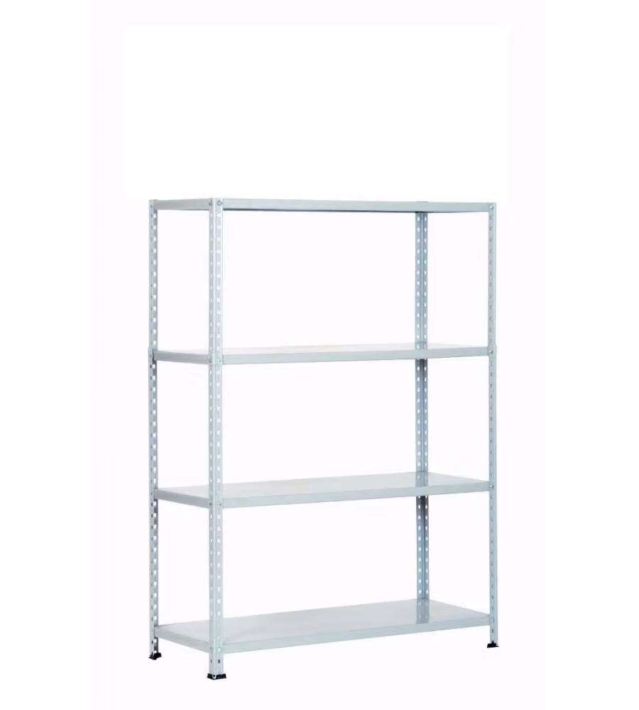 Scaffale MultiRipiano CFadda in Metallo Verniciato Bianco con 4 Ripiani L: 80 cm, P: 30 cm, H: 151 cm