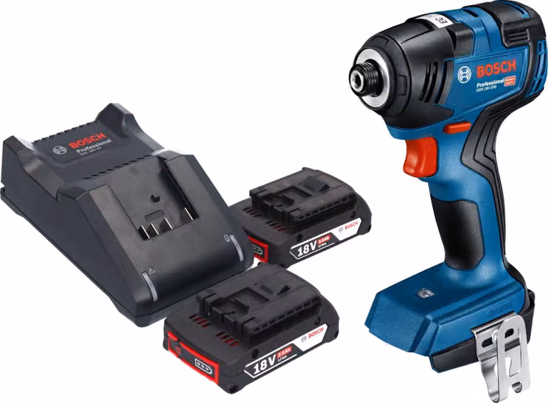 Avvitatore a impatto a batteria Bosch GDR 18V-200 Professional 18 V 200 Nm Brushless + 2 batterie da 2,0 Ah + caricabatterie