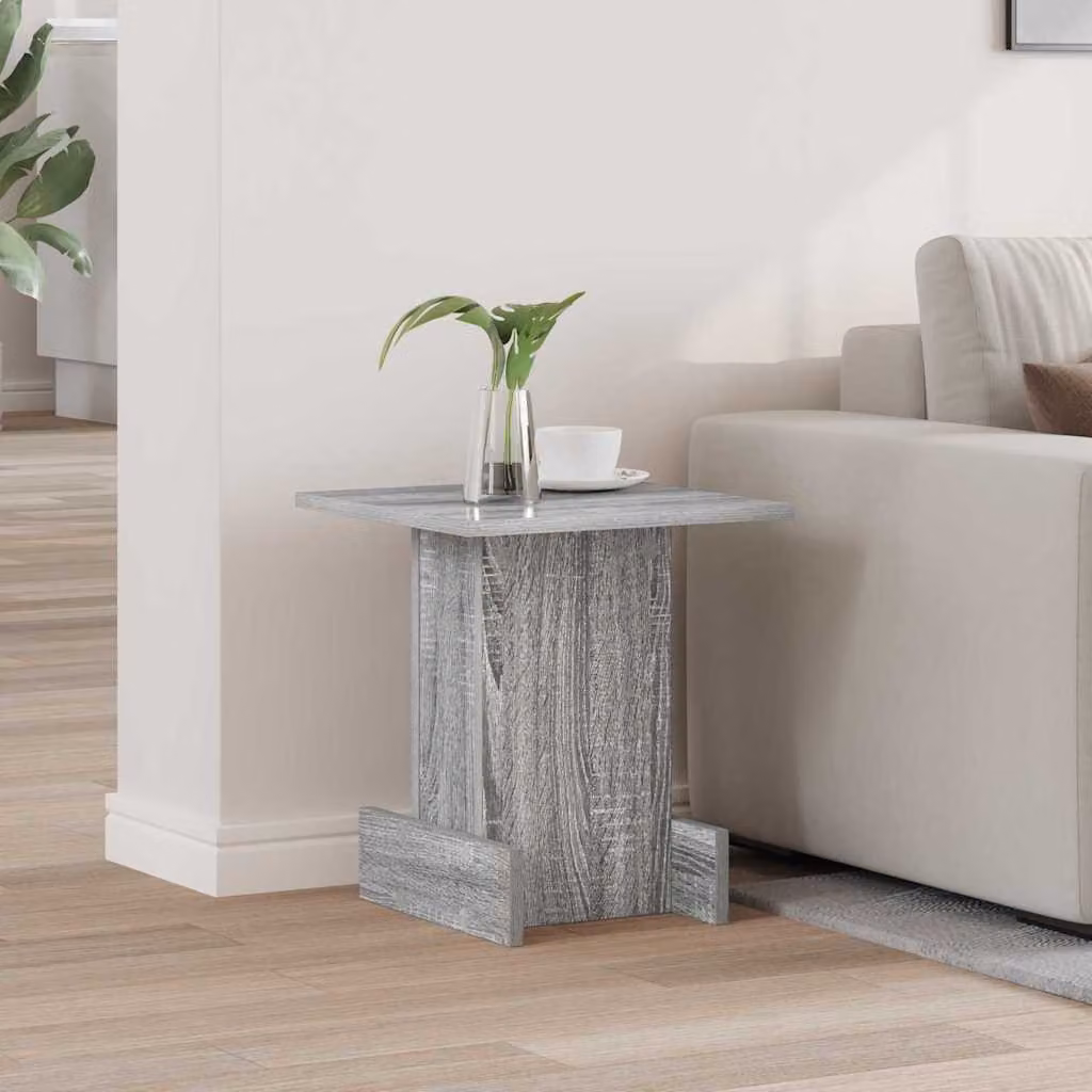 Tavolino moderno vidaXL in legno ingegnerizzato grigio, L/P/H: 35,5 x 35 x 40 cm