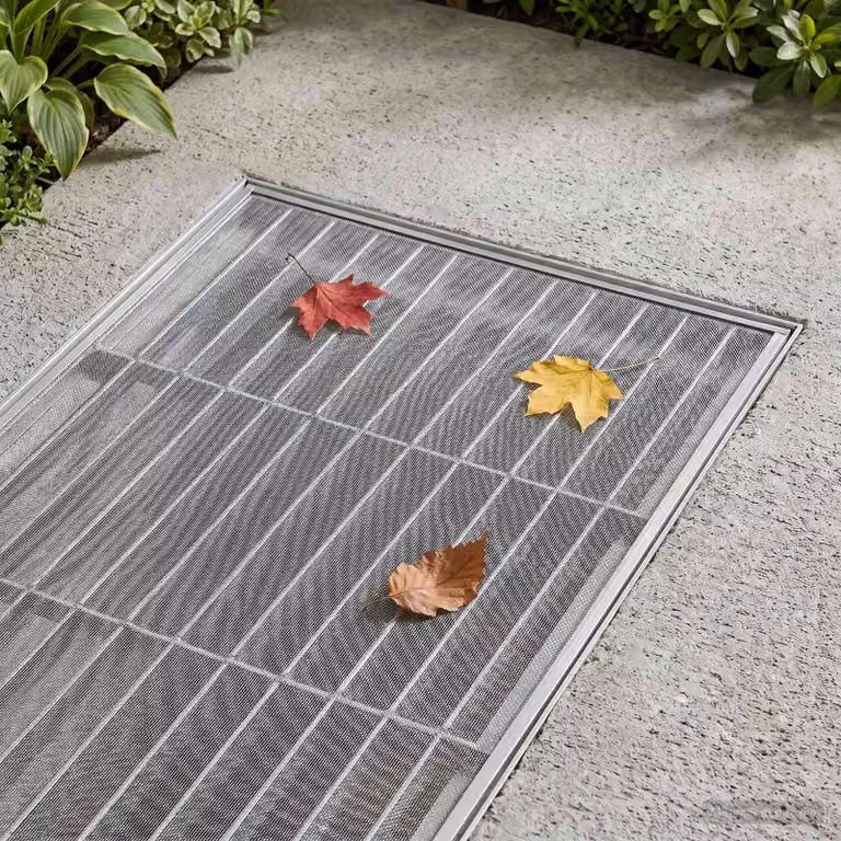 Set di 2 coperture per pozzetto di luce vidaXL in acciaio inossidabile, colore grigio argento, L: 190 cm, P: 70 cm
