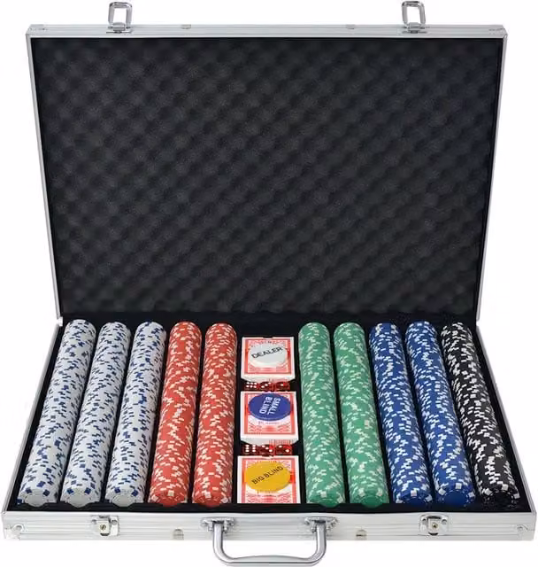 Set da Poker con 1000 Chips Alluminio