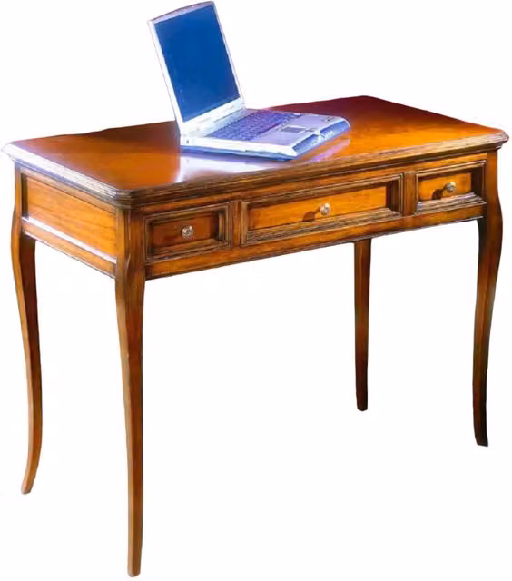 Scrivania classica in legno con 3 cassetti Mobili 2G L/P/H: 100 x 55 x 80 cm – 1