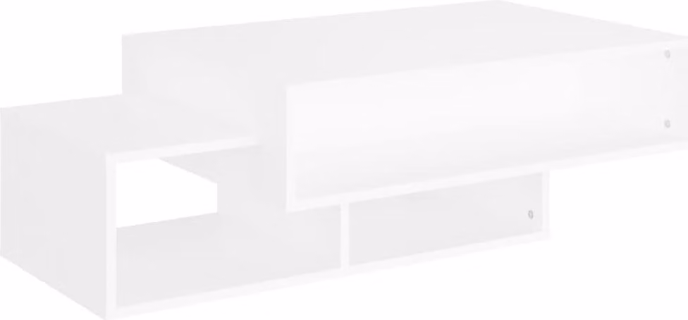 Tavolino da Salotto Bianco 102x55x42 cm Legno Legno Multistrato