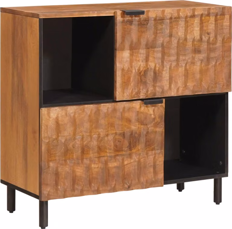 Credenza con porta Finitura Marrone Acacia 80 x 33 x 75 cm