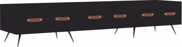 Mobile TV multimediale mensola TV credenza TV sala da pranzo soggiorno camera da letto 150 x 36 x 30 cm legno ingegnerizzato nero 02_0026032