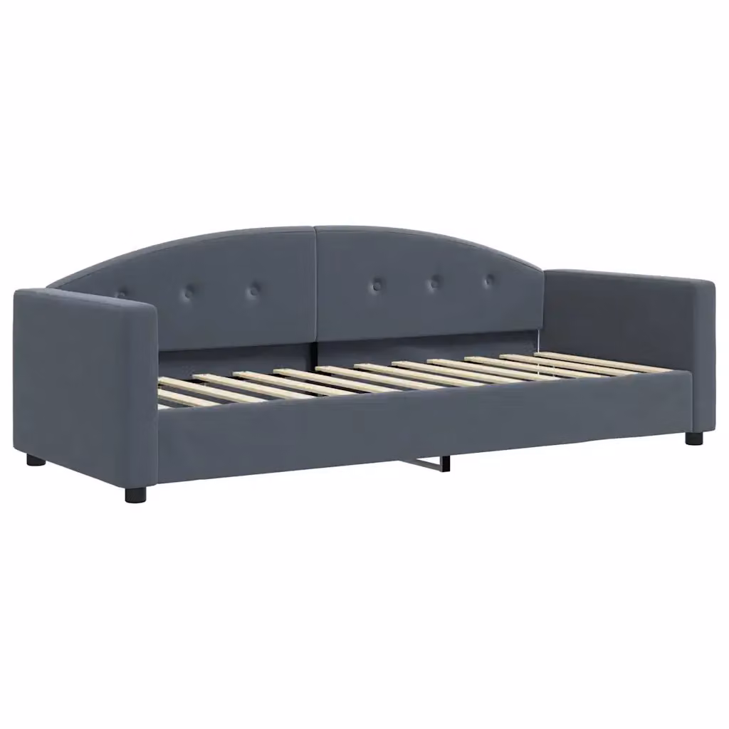 Letto da giorno moderno vidaXL in velluto grigio per camera da letto o soggiorno – 2