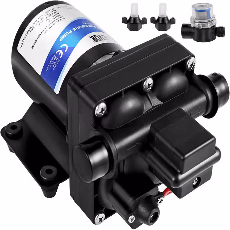 Pompa per acqua dolce VEVOR, pompa autoadescante da 12 V, pompa per acqua per camper da 3 GPM