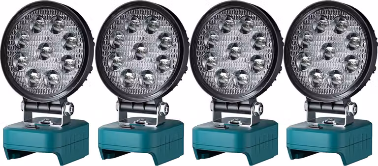 Luce da lavoro a LED, potenza 27W, luminosità 2000 lumen, confezione da 4 LED, 27W