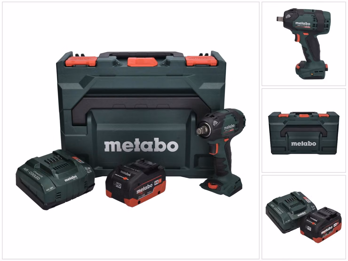 Metabo SSW 18 LTX 300 BL avvitatore a impulsi a batteria 18 V 300 Nm 1/2" brushless + 1x batteria ricaricabile 8,0 Ah + caricatore + metaBOX