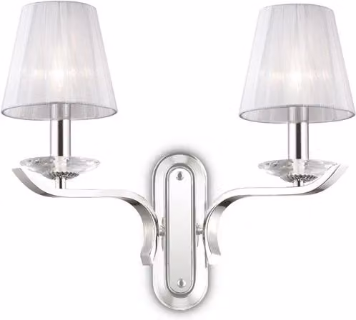Applique Classica Pegaso IDEAL LUX in Metallo Bianco con 2 Luci E14