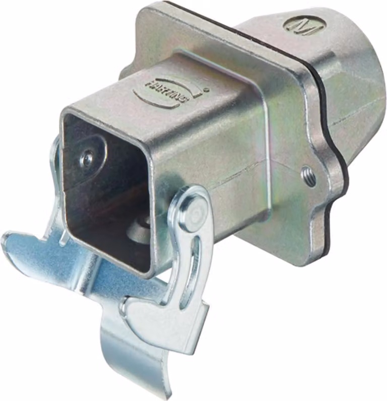 HARTING Han 3A EMC Passaggio a muro diritto, 1xM20 uscita cavo diritta, con 1 staffa - 1 pezzo