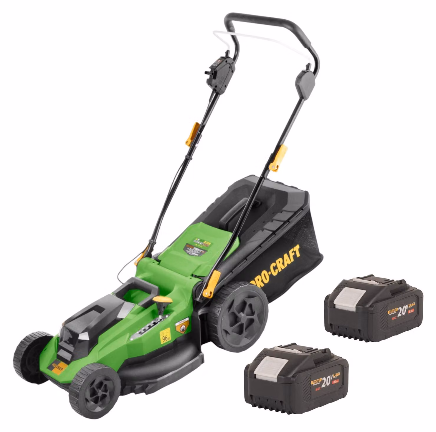 Tosaerba a batteria Procraft PLM23bb 40 V (2x 20 V) 430 mm brushless + 2 batterie da 8,0 Ah - senza caricabatterie