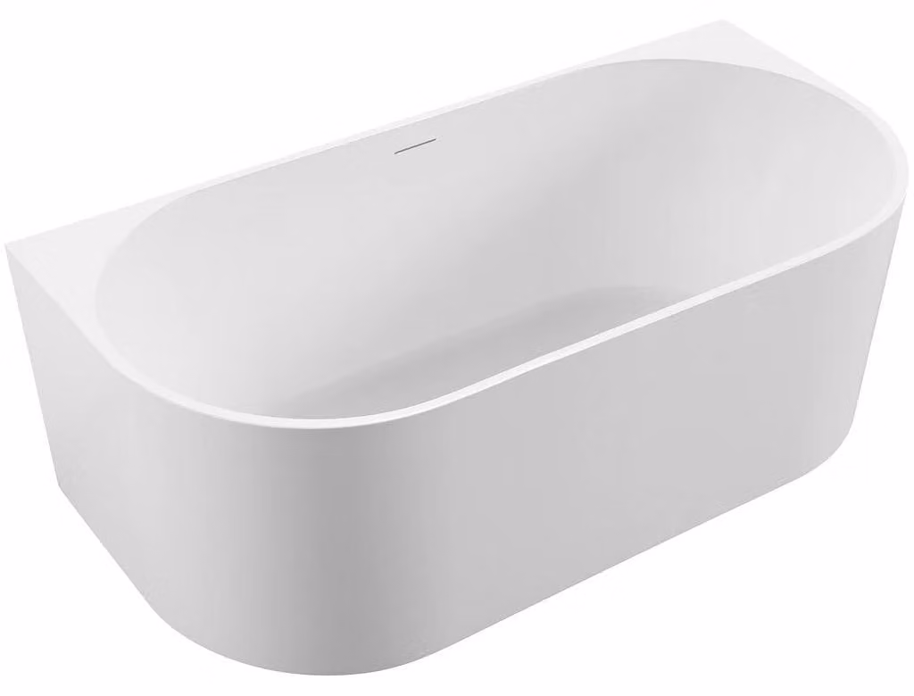 CERANO - Vasca da bagno freestanding in acrilico Bianco, a parete - bianco lucido - 180x80 cm