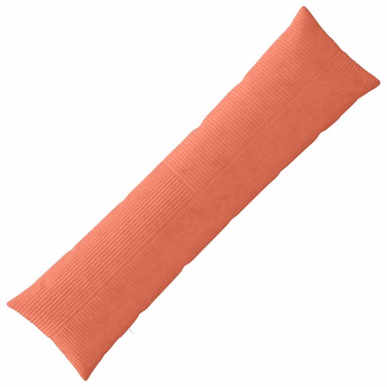 Federa vidaXL ALMELO in velluto a coste, Rosso Arancio, L 145 x L 40 cm