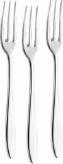 Set di 3 forchette dessert Abert STYLE in acciaio inox 18/10 color argento lucido, Lunghezza: 14,6 cm