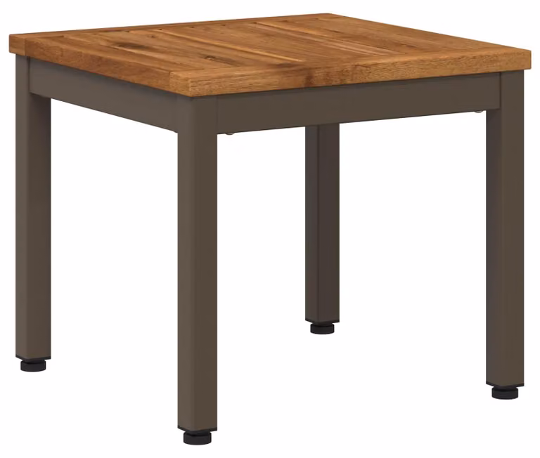 Tavolino da caffè in legno massello di acacia, naturale, dimensioni 40 x 40,5 x 36 cm