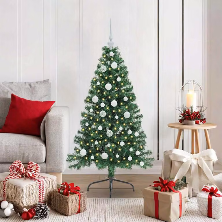 Maison Exclusive - Albero di Natale artificiale preilluminato verde 120 cm PVC