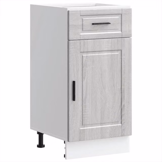 Mobile base da cucina moderno HELLOSHOP26 in legno composito grigio opaco L: 40 cm, P: 46 cm, H: 81,5 cm