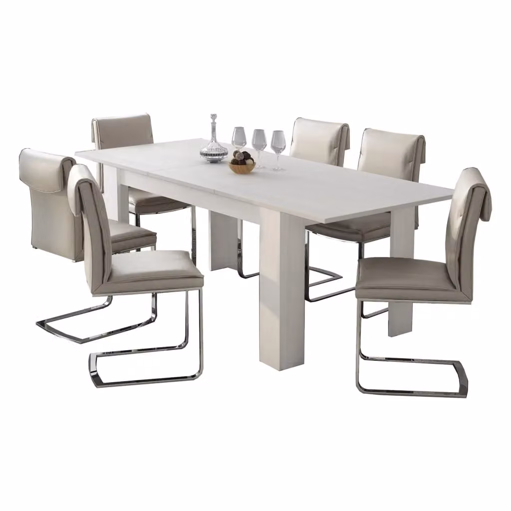 Tavolo allungabile moderno Campora Bianco L 220 cm x P 90 cm x H 75 cm – 2