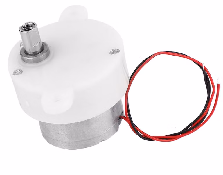 Motore a ingranaggi compatto, 6V, 0,2W, 1 RPM, in plastica, colore rosso