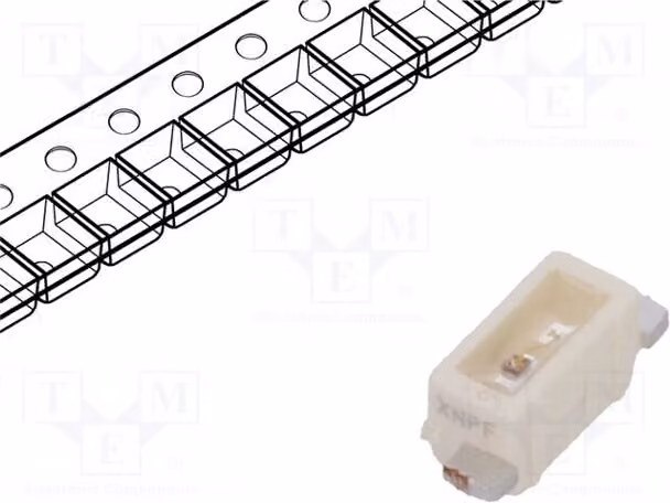 5 LED, dimensioni 3,1x1,3x1,2 mm, colore giallo, lunghezza d'onda 480÷950 nm, intensità luminosa 140÷355 mcd, tipo SMD 1204, angolo di emissione 120°, modello LY Y876-R2T1-26