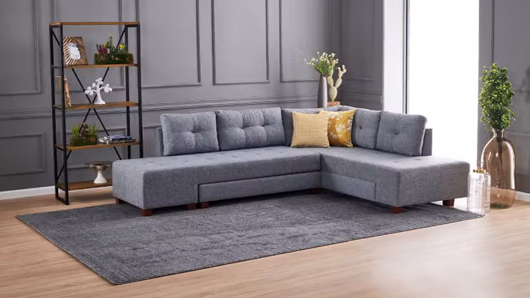 Hanah Home, Manama- BLC1181, Grigio, Divani letto, Struttura: Legno / Pannelli di fibra