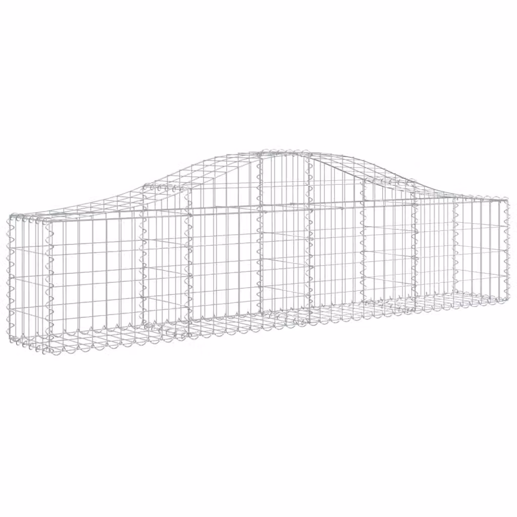 Cesto Gabbione ad Arco 200x30x40/60 cm Ferro Zincato