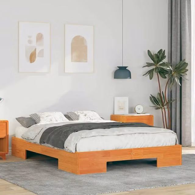 Struttura del letto-Giroletto Marrone 140 x 190 cm 719053