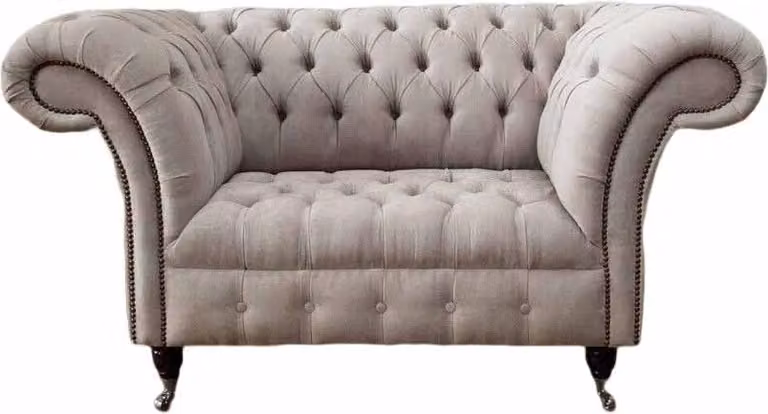 Chesterfield Textil Polster Sessel 1 Sitzer Sofas Design Luxus Stoffsofas