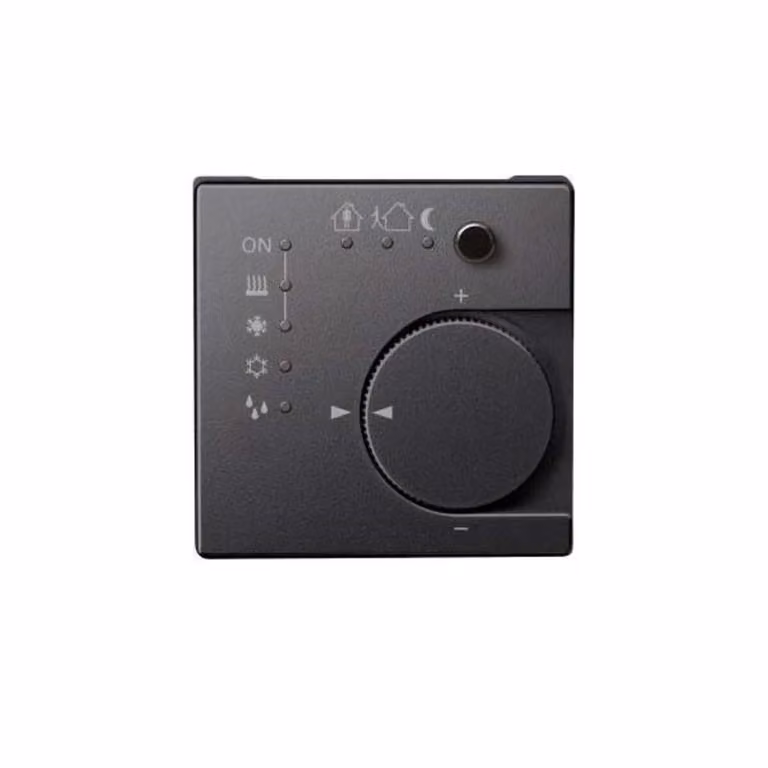 Termostato ambiente KNX da incasso/PI con interfaccia a pulsanti a 4 vie, antracite, Sistema M