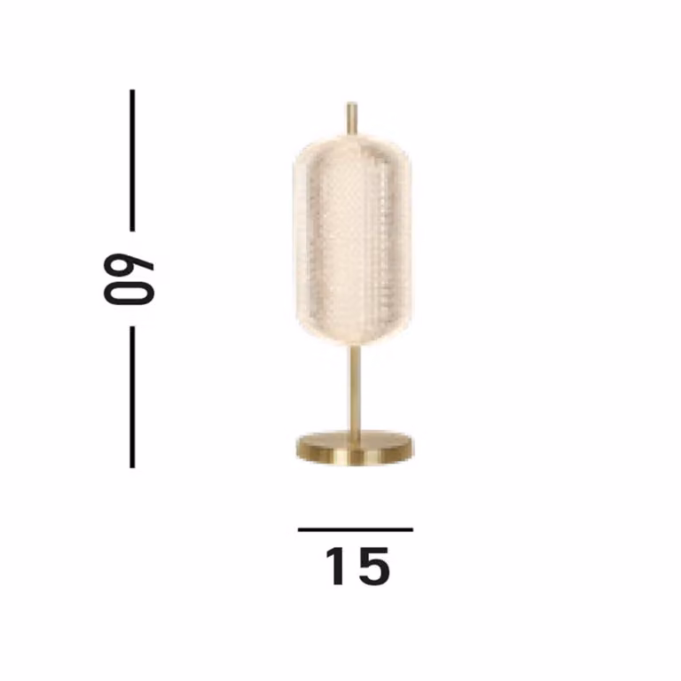 Searchlight Lampada da tavolo a LED Capsule, dimmerabile, Ottone / Oro, Soggiorno / Sala da pranzo, Metallo, Lampada da tavolo LED