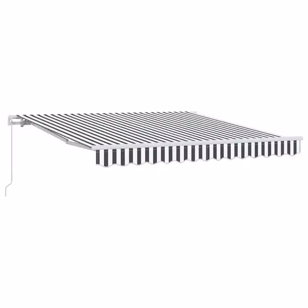 Tenda da sole retrattile manuale VIDAXL in alluminio e poliestere, colori antracite e bianco, L: 300 cm, P: 250 cm – 2