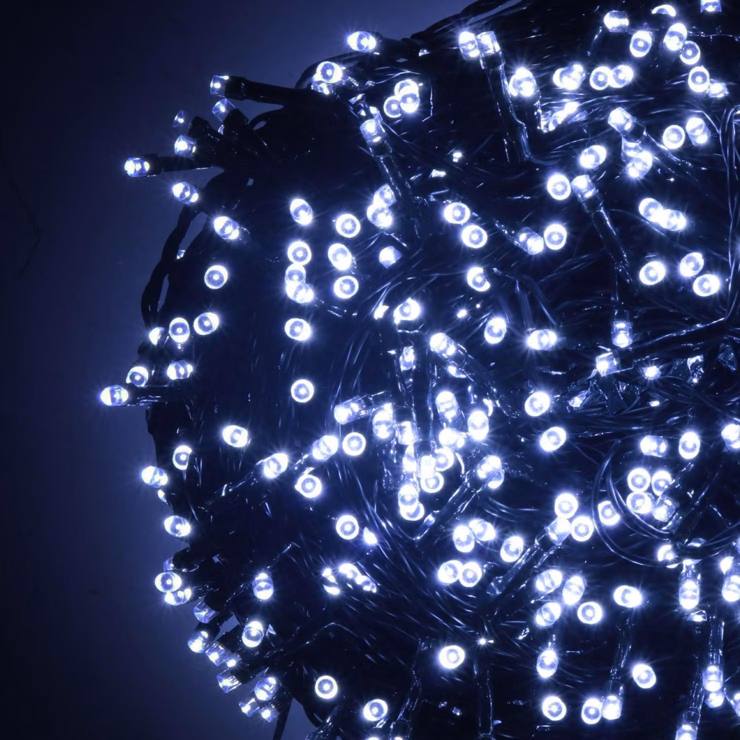 Luci di Natale filo 700 Led bianco do con controller 38m