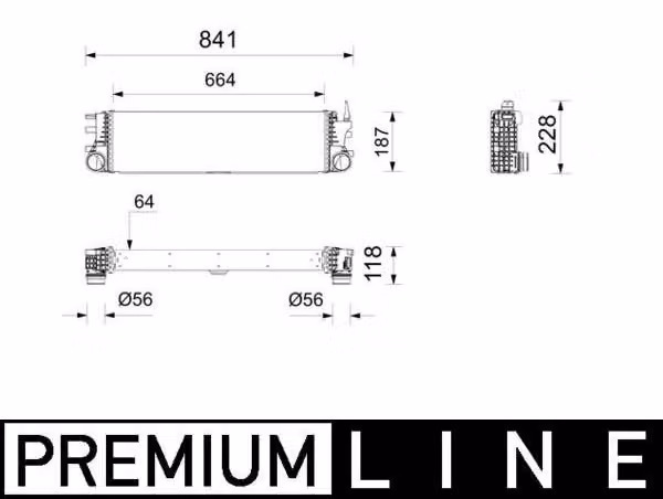 MAHLE CI 742 000P Intercooler compatibile con MERCEDES-BENZ Sprinter 3,5 t furgone (907, 910) Turbo Intercooler