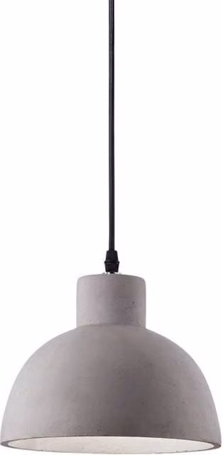 Lampada a sospensione Industrial-Minimal IDEAL LUX in metallo e cemento grigio con 1 luce E27 a cupola