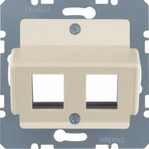 Berker 146402 Piastra centrale per prese modulari Krone, bianco lucido, sistema a piastre centrali