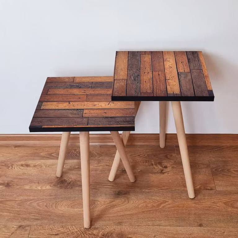 Skye Decor, 2Shp356 - Brown, tavolino (2 pezzi), marrone, 100% MDF, 35 x 35 x 47 cm
