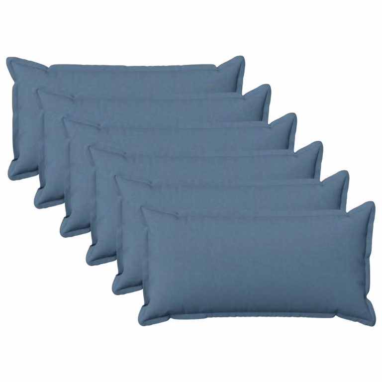 Set di 6 federe vidaXL HOUTEN blu jeans, L/P: 40 x 70 cm