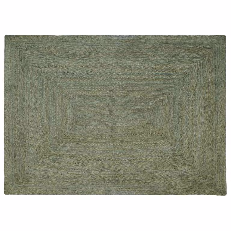 Tappeto da area moderno in juta vidaXL colore verde, L: 160 cm, P: 230 cm